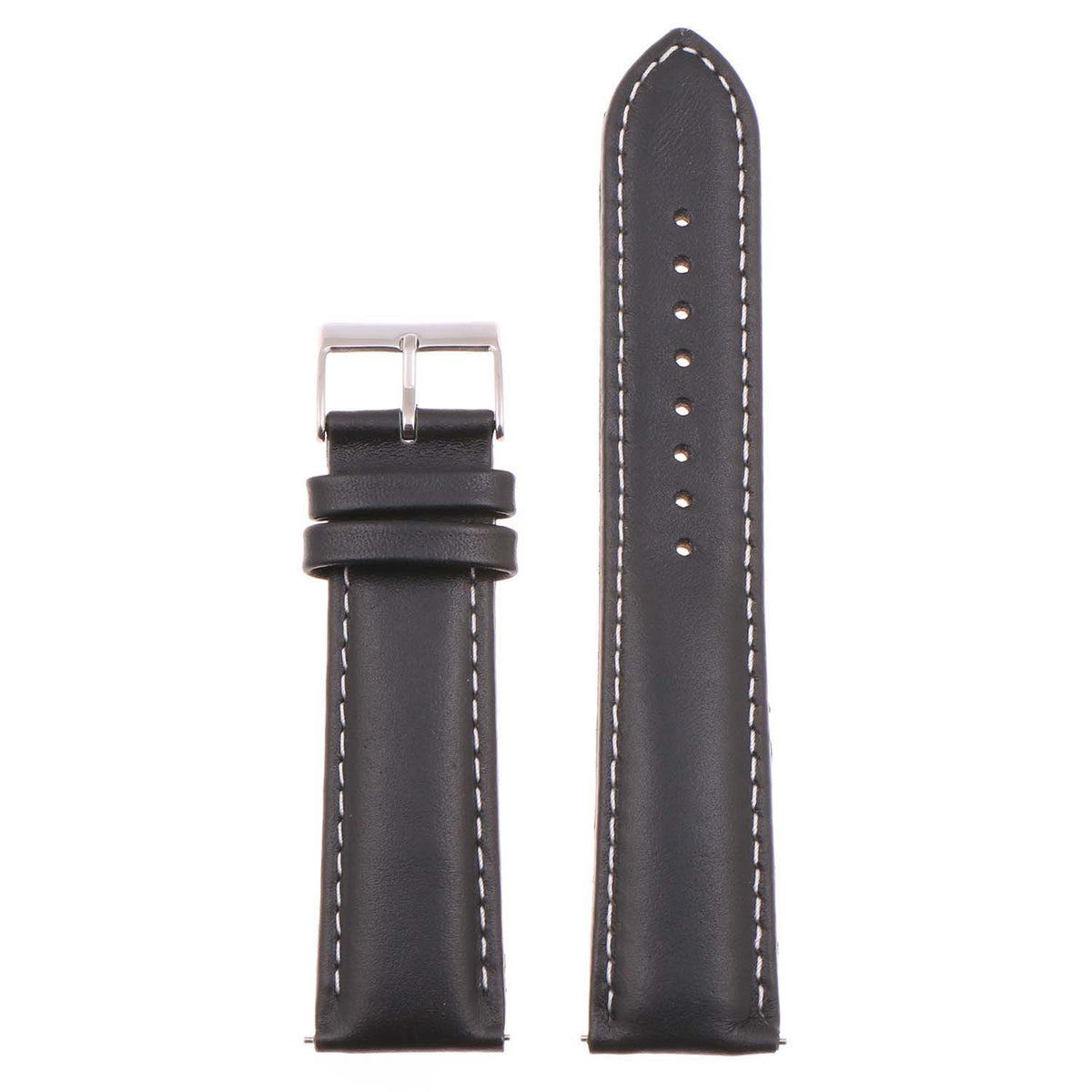 Straps co black leather strap